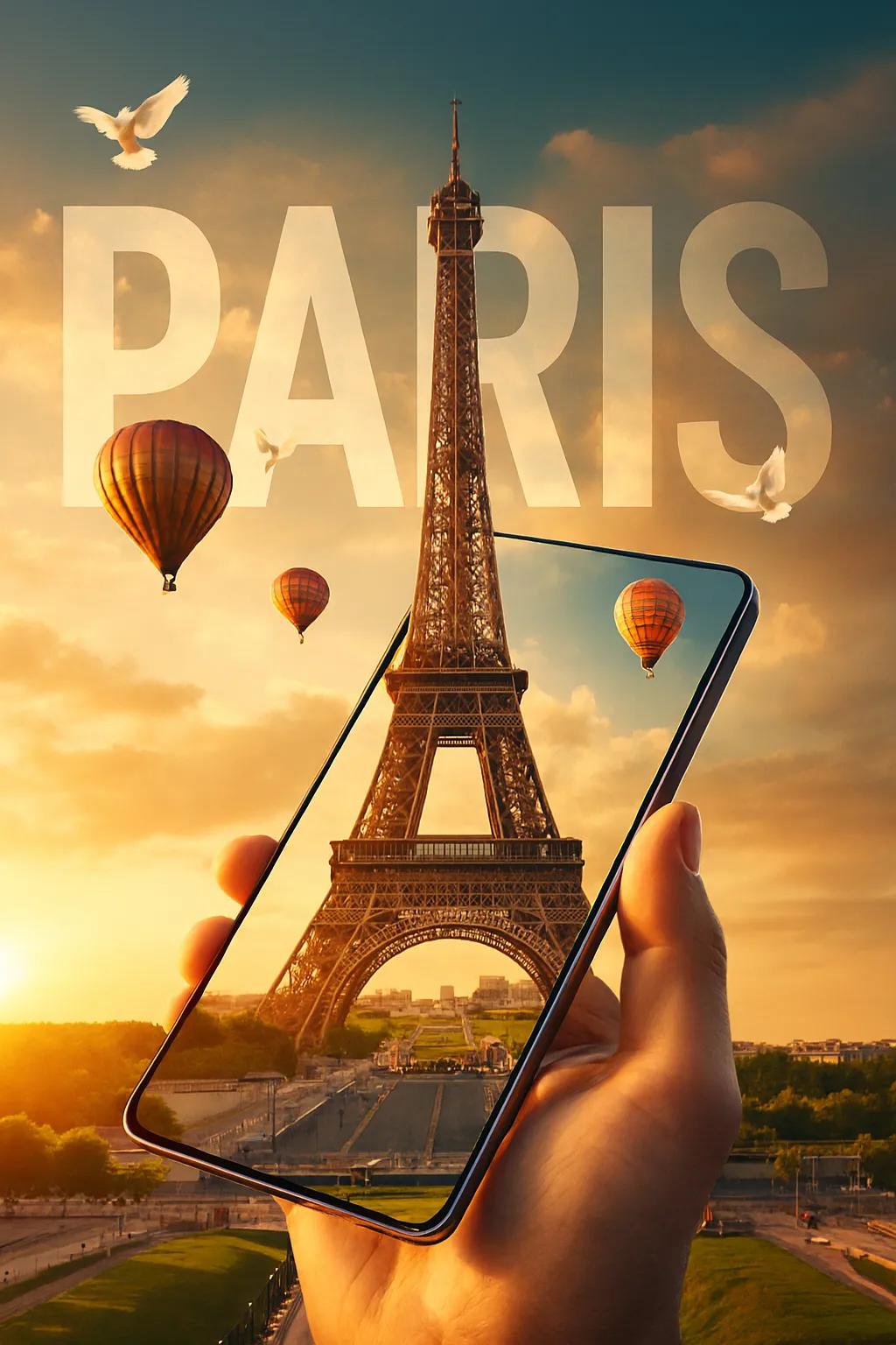 A surreal travel themed digital Artwork